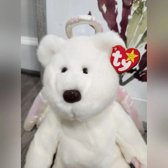 Ty 1999 Beanie Buddies Halo the Teddy Bear Stuffed Animal Plush Toy 14" - Picture 2 of 4